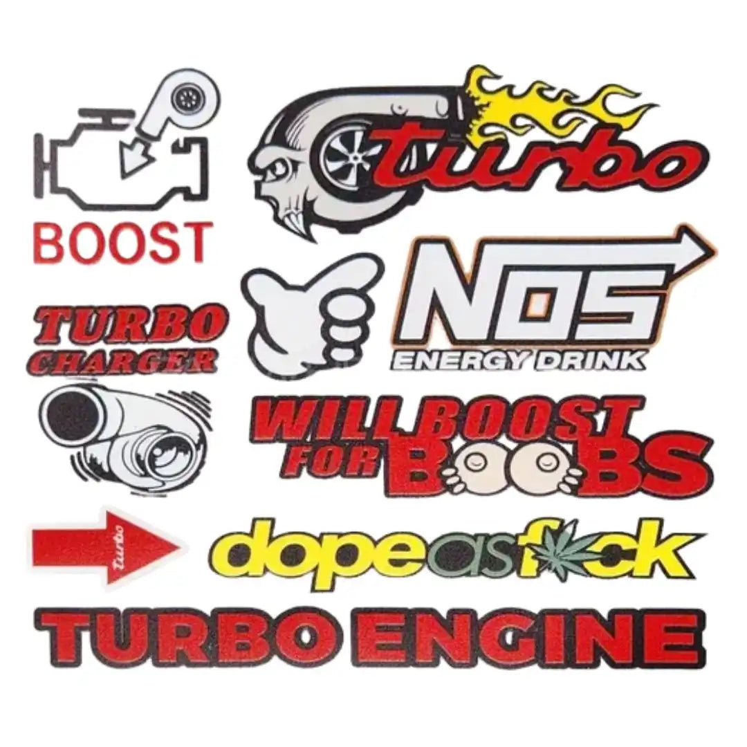 Fireboost Sticker Premium Quality Car Stickers Pack – Embossed Style Boost for Cars & Bi ...