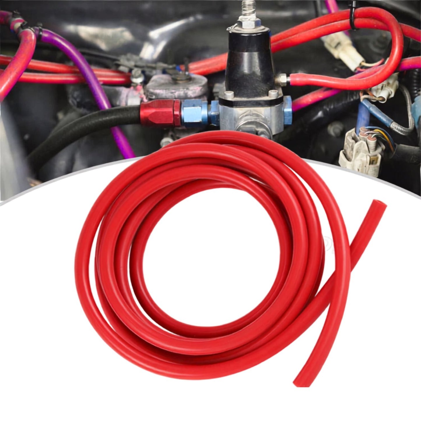 Red High Temp Silicone Vacuum Hose - Sold per meter