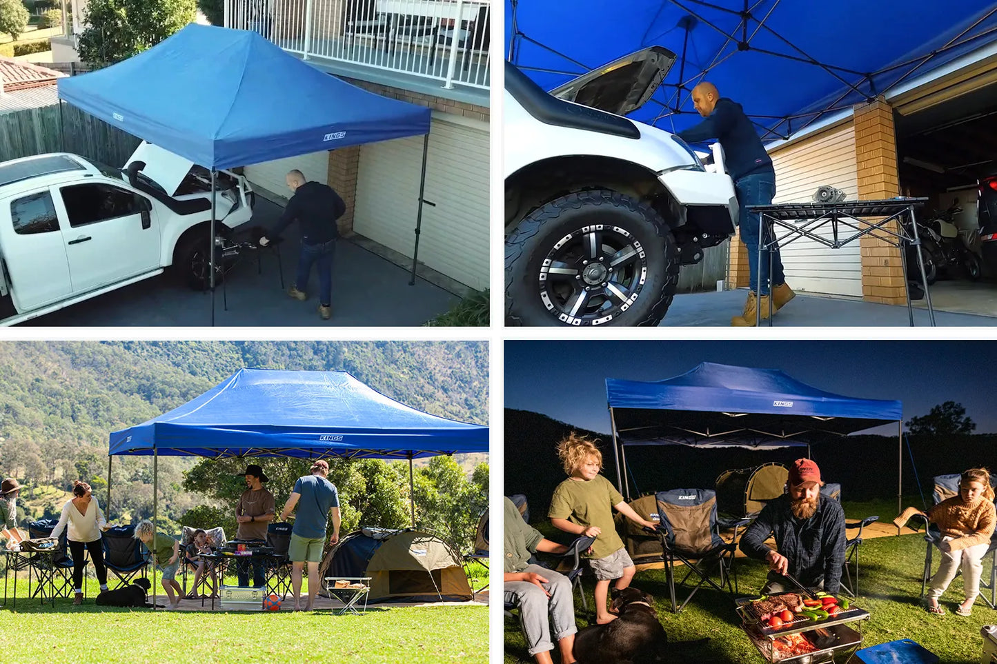 Kings 4.5x3m Portable Gazebo Heavy-Duty Steel Frame | UPF50+ | 420D Polyester