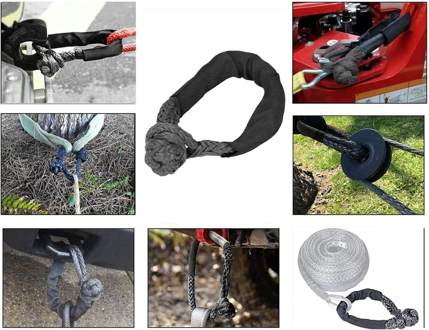 Soft Shackle Recovery Rope 41,000lbs Breaking Strength | Off-Road Recovery Shackle for SUV, ATV, Truck & Boat