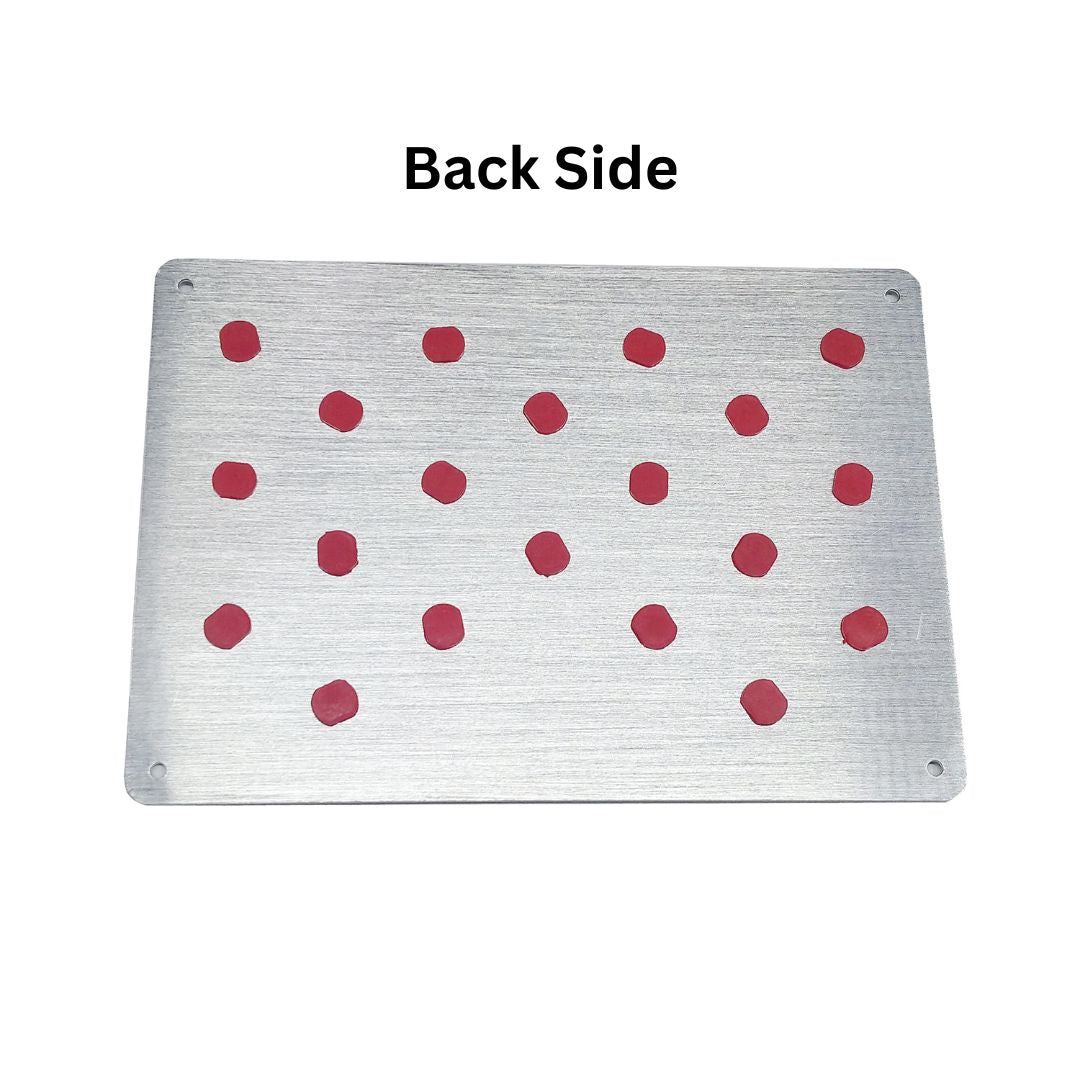 Large Anti-skid Floor Mat Carpet Foot Pedal Aluminum Plate Red