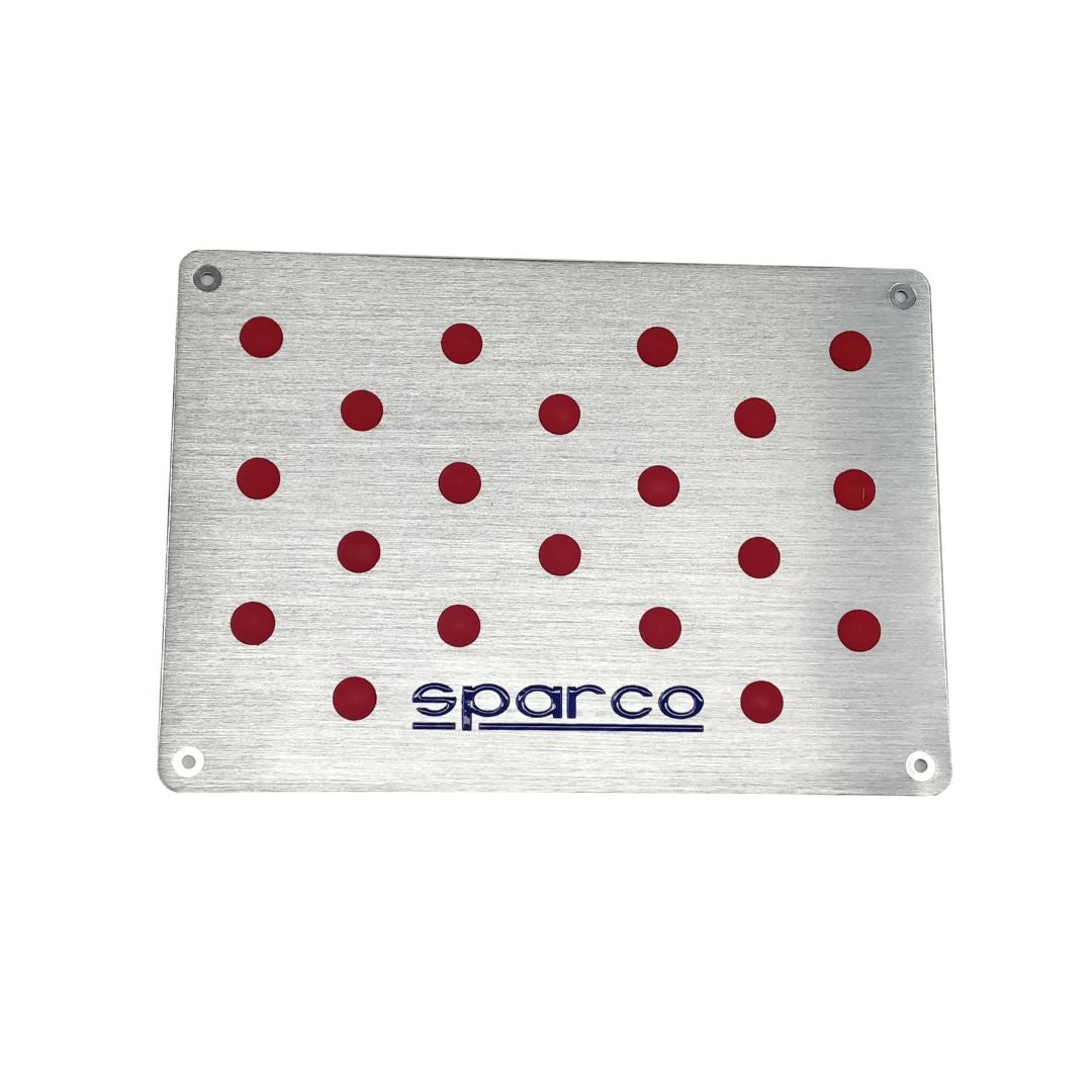 Large Anti-skid Floor Mat Carpet Foot Pedal Aluminum Plate Red