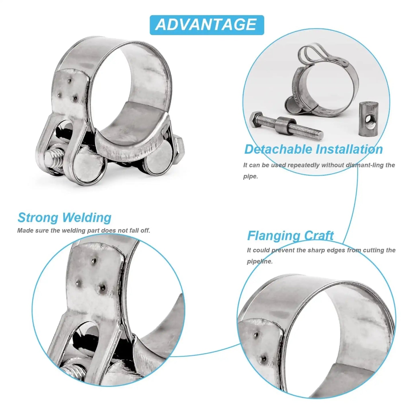 18-20mm T-bolt Hose Clamp Stainless Steel