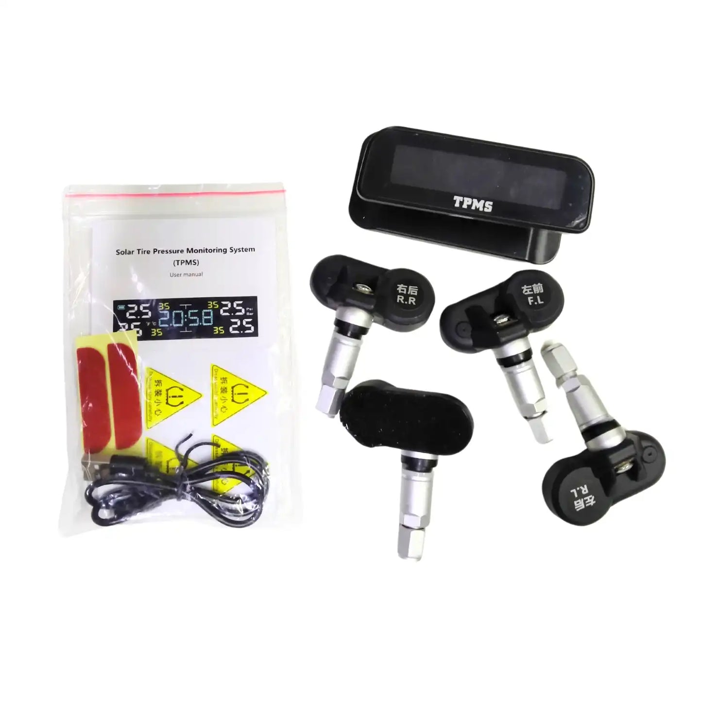 TPMS Solar Tire Pressure Monitoring System For Car