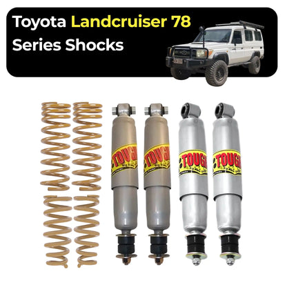Tough Dog Suspension - Toyota Landcruiser 78 Series Coil Springs (international) / STEEL BULLBAR