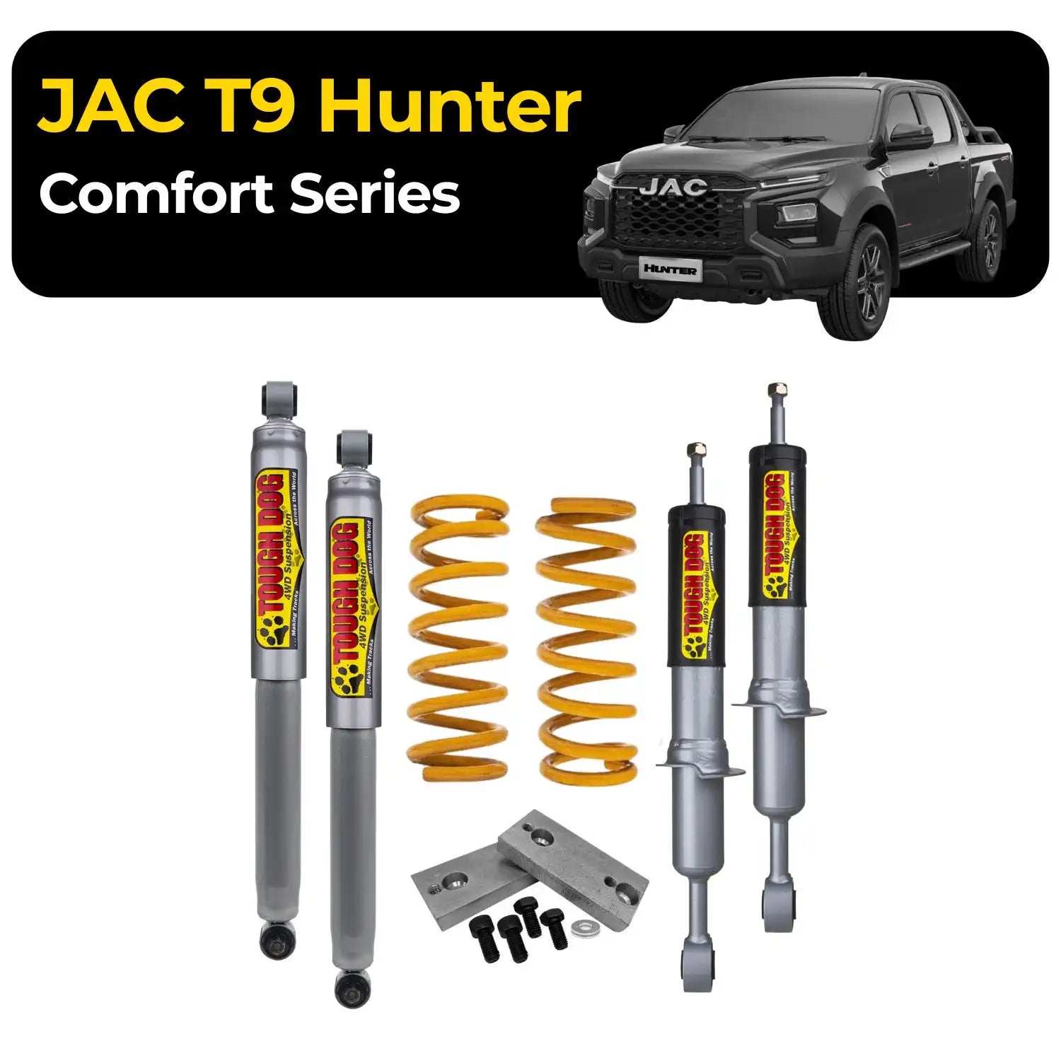 Tough Dog Suspension For JAC T9 Hunter- 40mm Lift Comfort Series