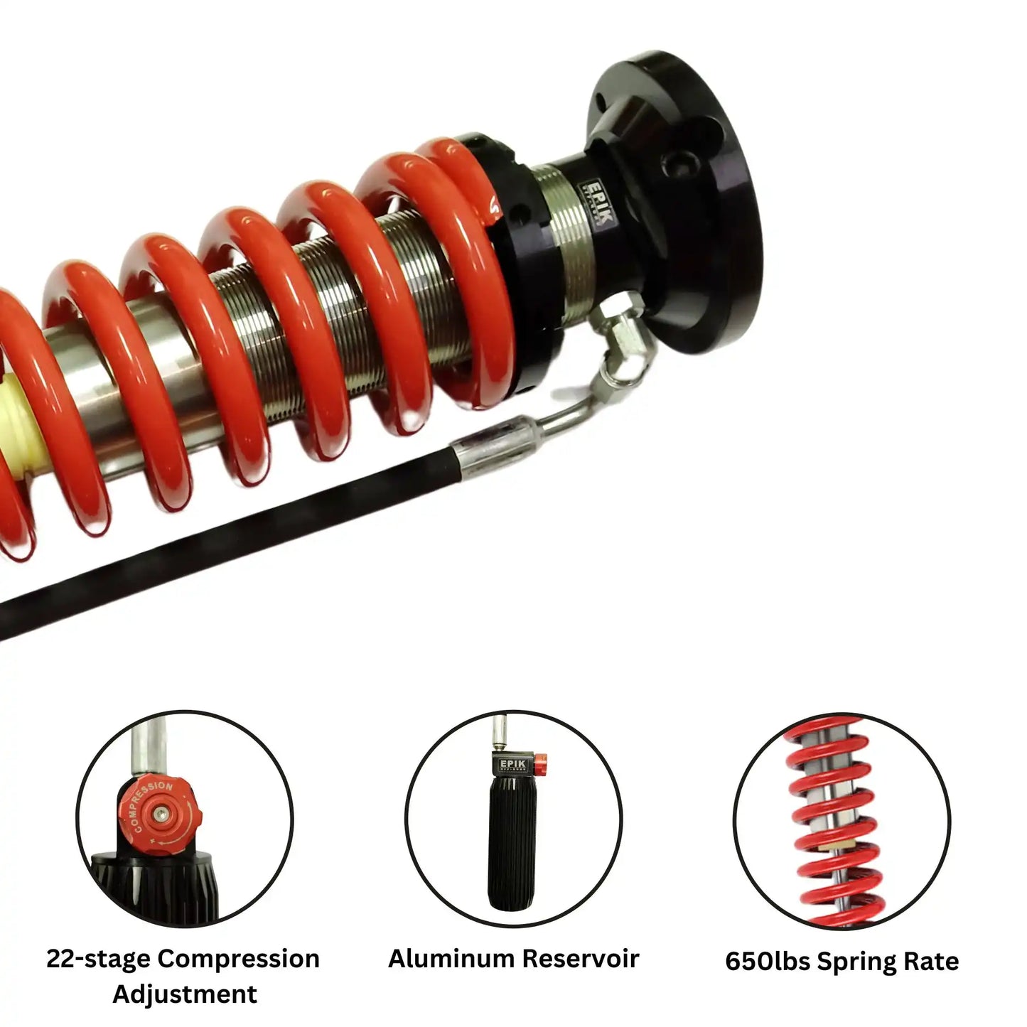 Toyota Hilux Vigo 2.5 inch Remote Reservoir Shocks With Compression Adjustment