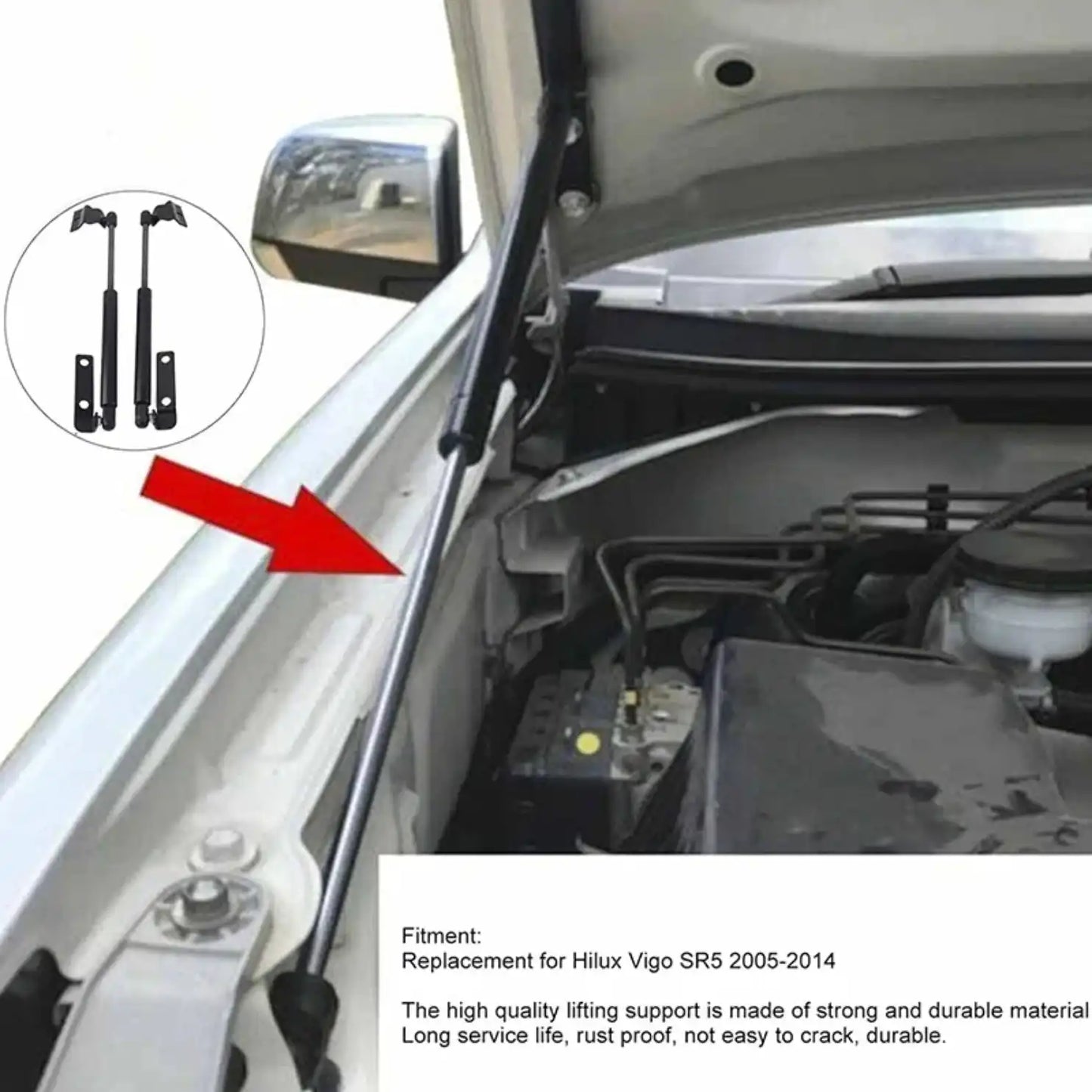 Toyota Hilux Vigo Bonnet Hood Lift Supports Struts Shocks
