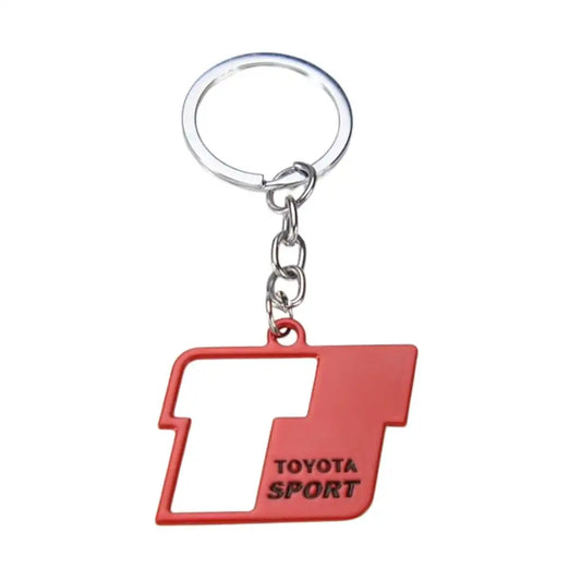 Toyota Sport Red Metal Keychain – Universal Fit for Car Lovers