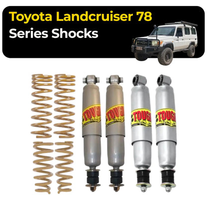 Tough Dog Suspension - Toyota LC 78 Series w Coil Springs (international) / STEEL BULLBAR