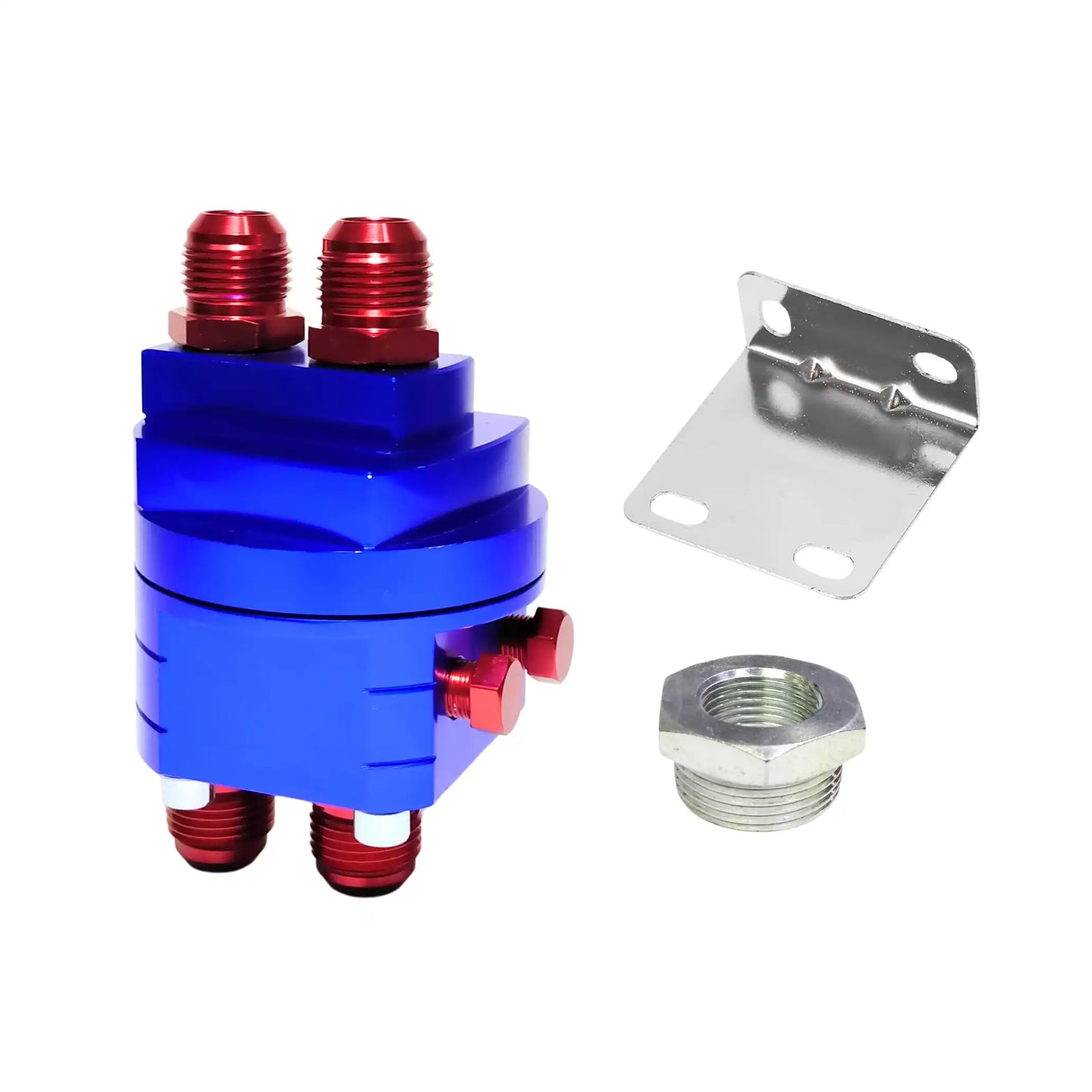 Oil Filter Relocation Kit Blue