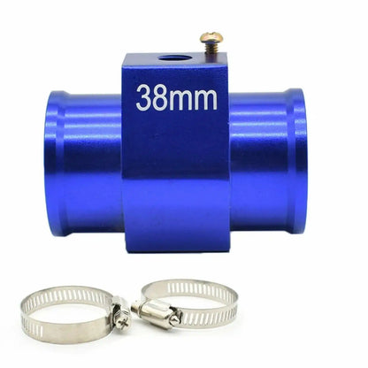 Universal 38mm Water Temp Temperature Radiator Hose Joint Pipe Adapter Blue