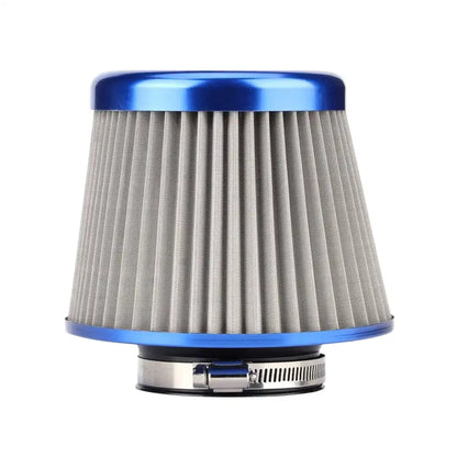 Universal 3 inch Burnt Blue Neck High-Flow Cold Air Intake Filter For Car