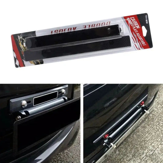 Universal Adjustable Carbon Fiber Racing License Plate Frame Holder