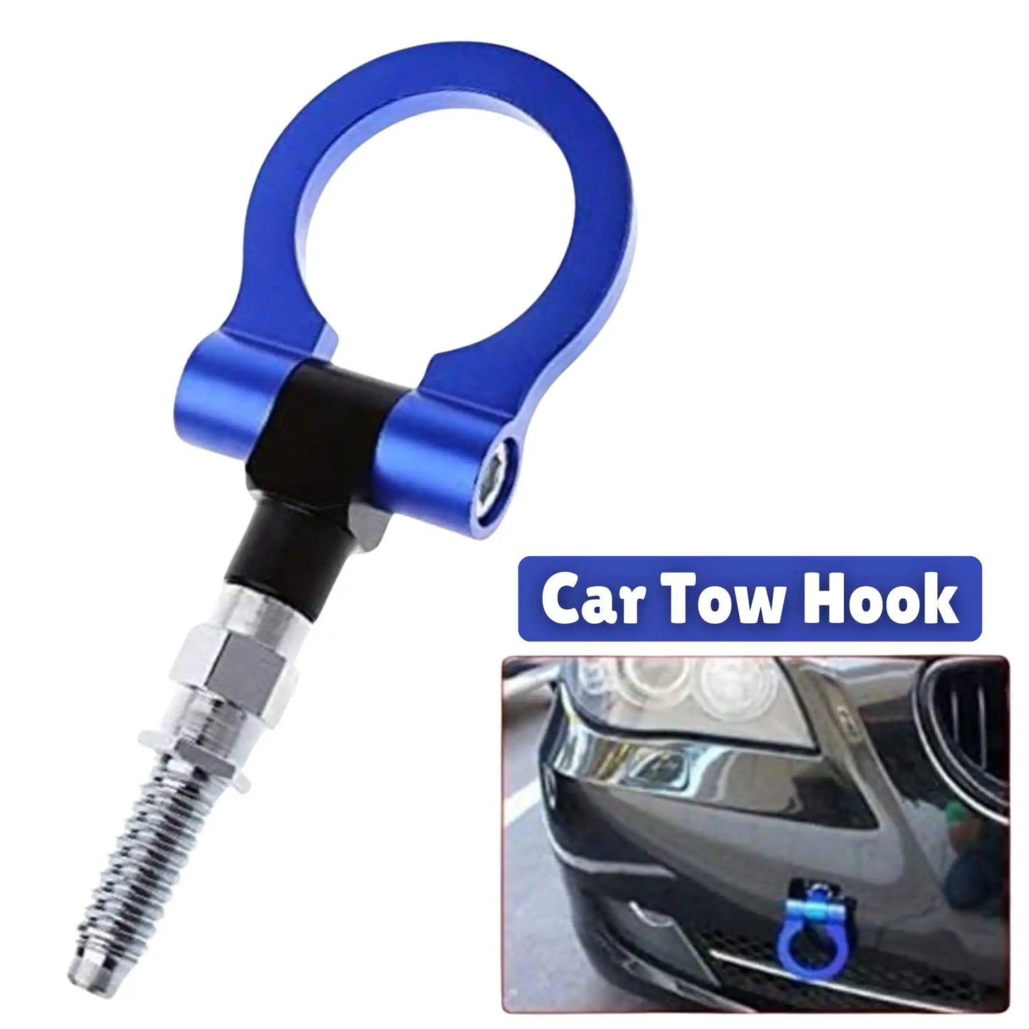 Universal Front Rear Bumper Car Tow Hook Blue