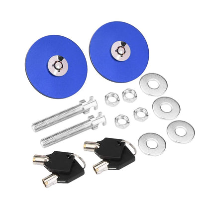 Engine Bonnet Lock Kit with Keys - Blue