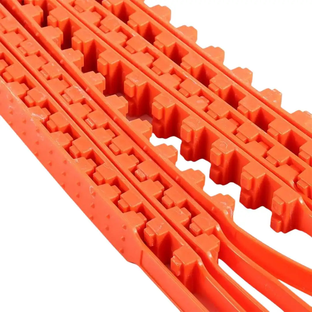 Pack of 4 Universal Nylon Snow Tire Chains (Orange) | 93.5cm Length