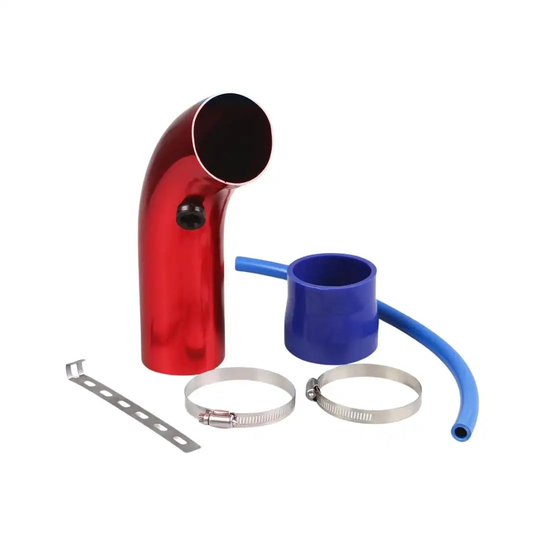 Universal Red Aluminum Air Intake Pipe Kit – High-Performance Duct Tube with Filter Hose