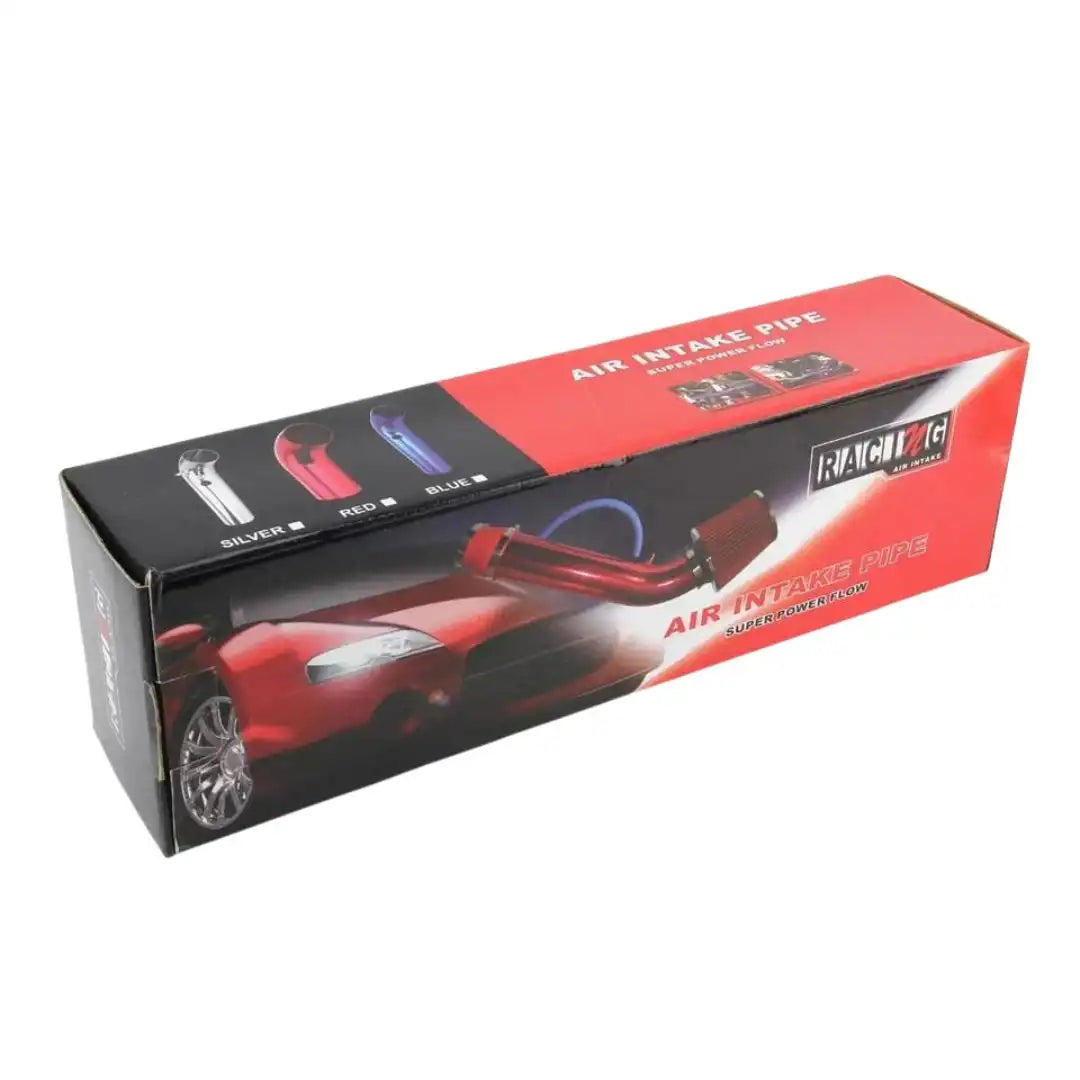 Universal Red Aluminum Air Intake Pipe Kit – High-Performance Duct Tube with Filter Hose