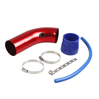 Universal Red Aluminum Air Intake Pipe Kit – High-Performance Duct Tube with Filter Hose