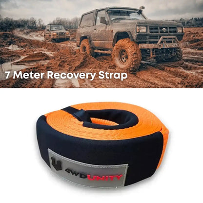 Universal Winch Extension Recovery Strap 7.5cm x 7M