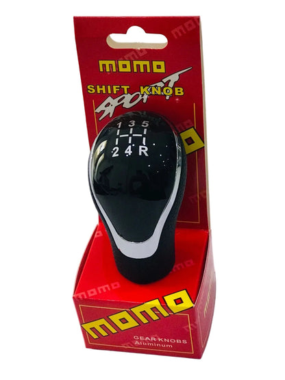Universal 5-Speed MOMO Gear Shift Knob – Black