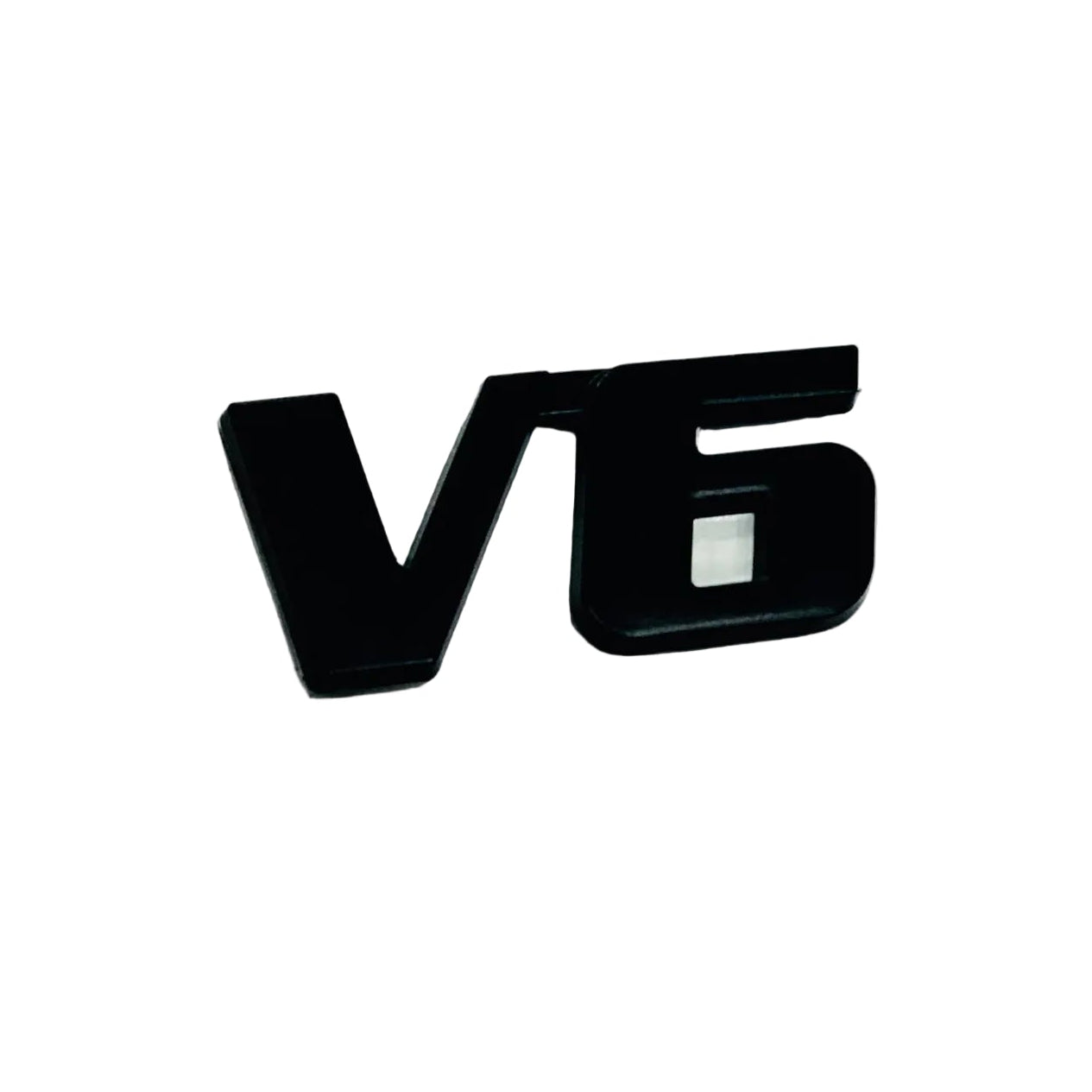Matte Black Metal V6 Logo Car Fender Trunk Engine Emblem 3D Badge Sticker