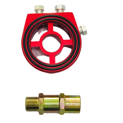 Aluminum Oil Filter Cooler Sandwich Plate For Oil Temp Oil Pressure Gauge Sensor