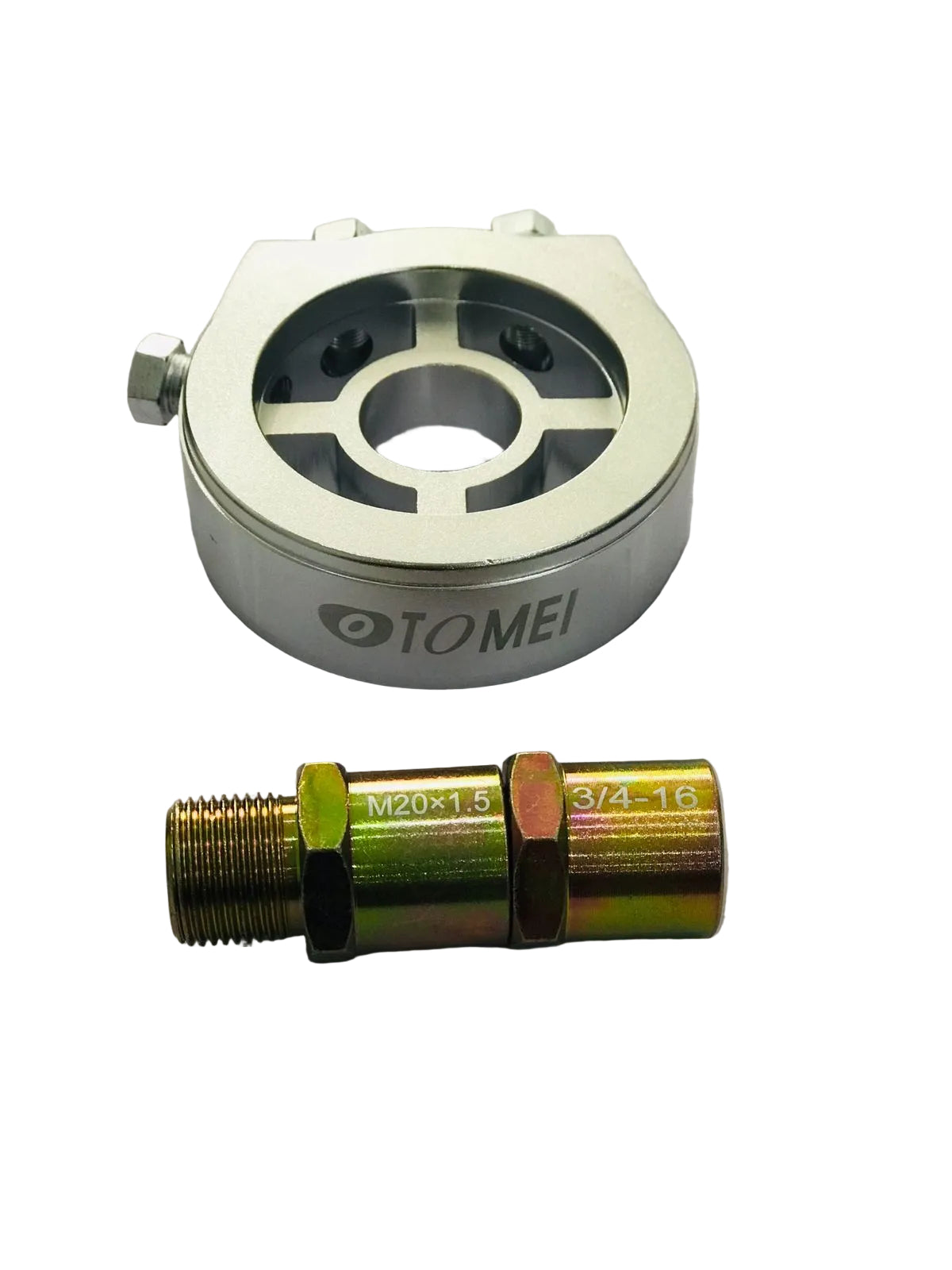 Aluminum Oil Filter Cooler Sandwich Plate For Oil Temp Oil Pressure Gauge Sensor