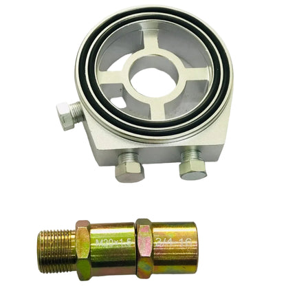 Aluminum Oil Filter Cooler Sandwich Plate For Oil Temp Oil Pressure Gauge Sensor