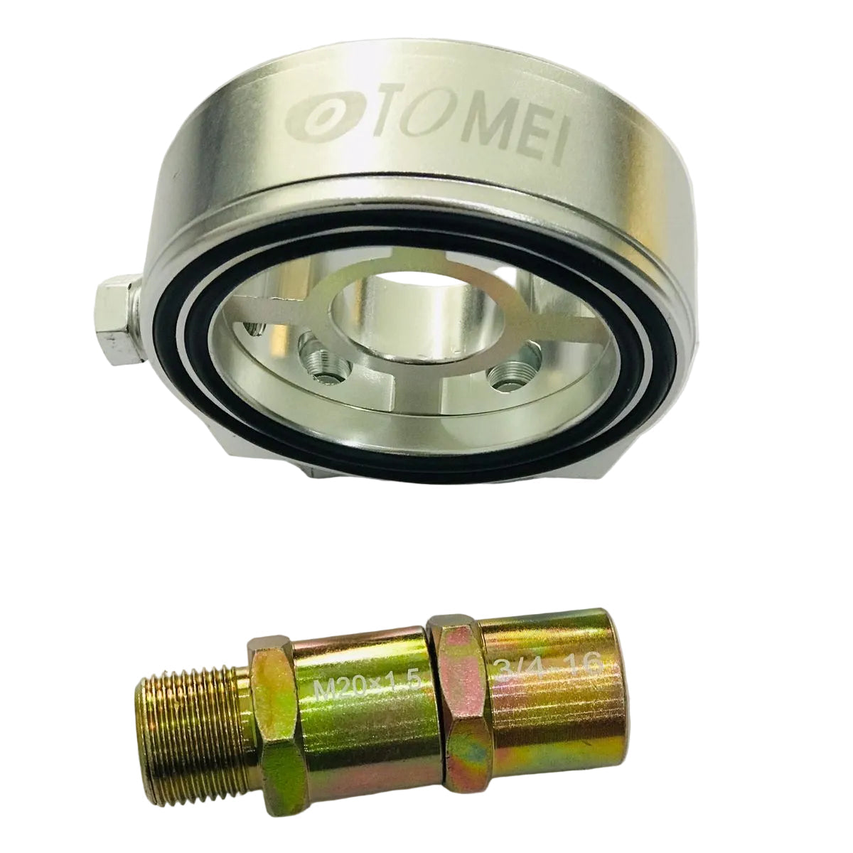 Aluminum Oil Filter Cooler Sandwich Plate For Oil Temp Oil Pressure Gauge Sensor