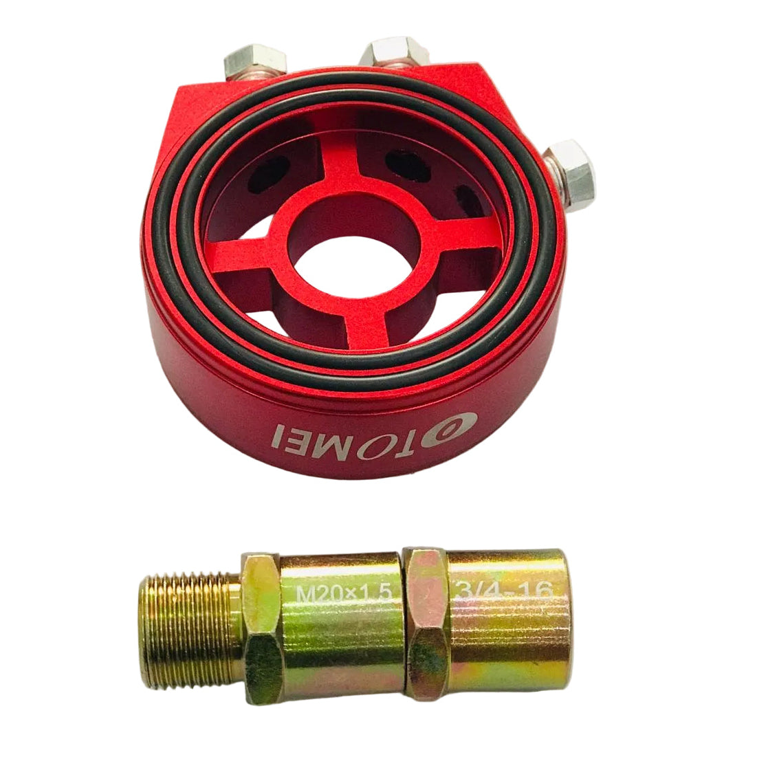 Aluminum Oil Filter Cooler Sandwich Plate For Oil Temp Oil Pressure Gauge Sensor