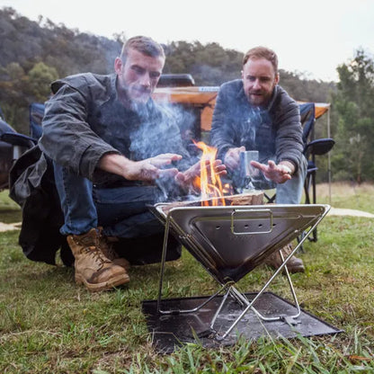 Kings Premium Stainless Steel Folding Firepit