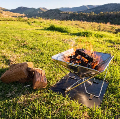 Kings Premium Stainless Steel Folding Firepit