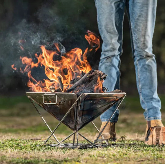 Kings Premium Stainless Steel Folding Firepit