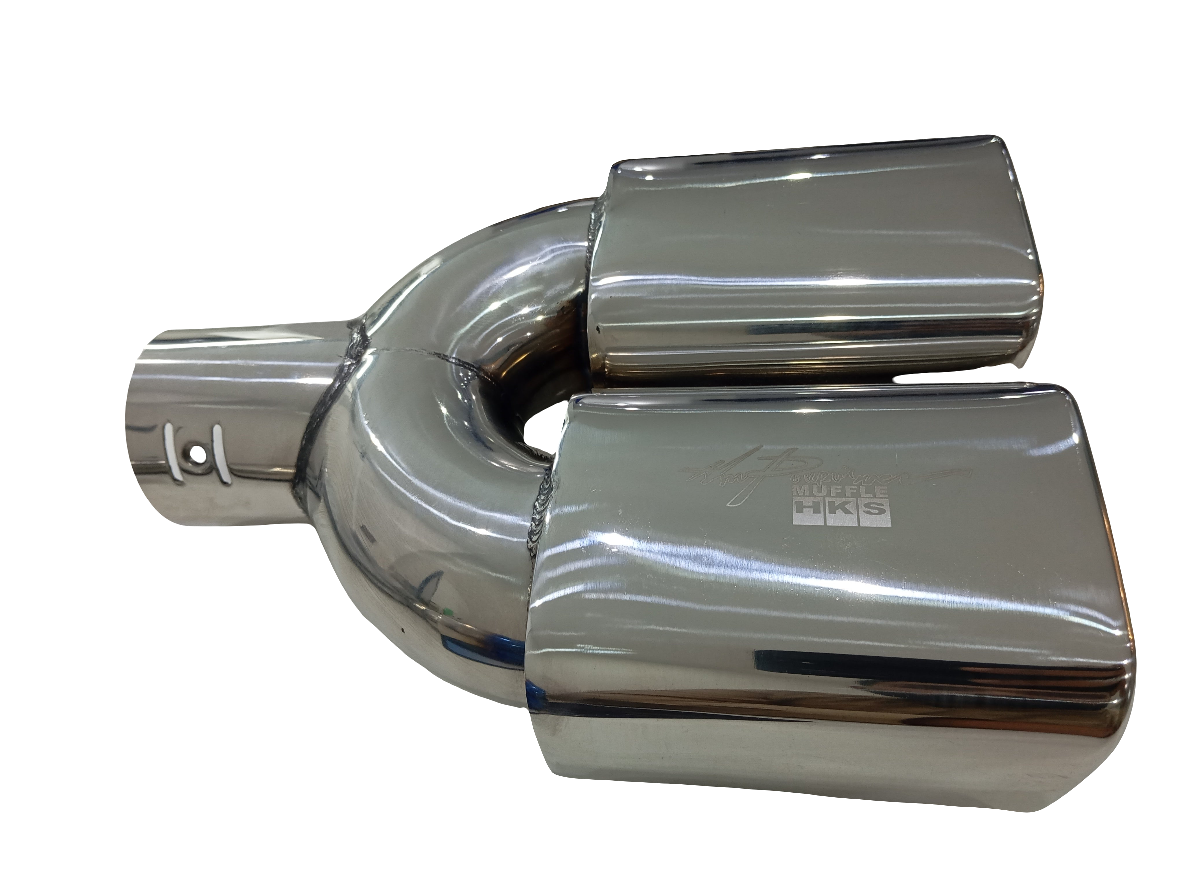 Universal Car Exhaust Muffler Tip - Silver