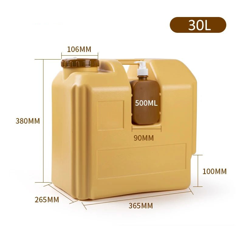 30L HDPE With Liquid Soap Lotion Bottle Plastic Water  Jerry Can