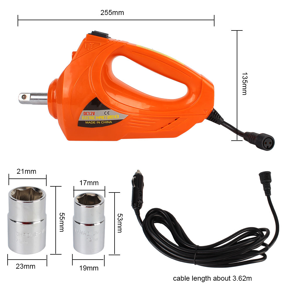 12V Car Tire Change Tools Tyre Screw Removal Impact Driver Electric Wrench Gun Set 480N.M Torque Auto Accessories Off Road 4x4 Full Throttle Pakistan