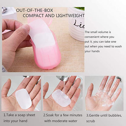 20pcs Portable Disposable Soap Paper Sheets for Travel and Outdoor Activities Full Throttle Pakistan