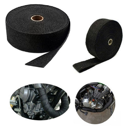 2in X 9M Exhaust Pipe Heat Wrap for Heat protection Black Full Throttle Pakistan