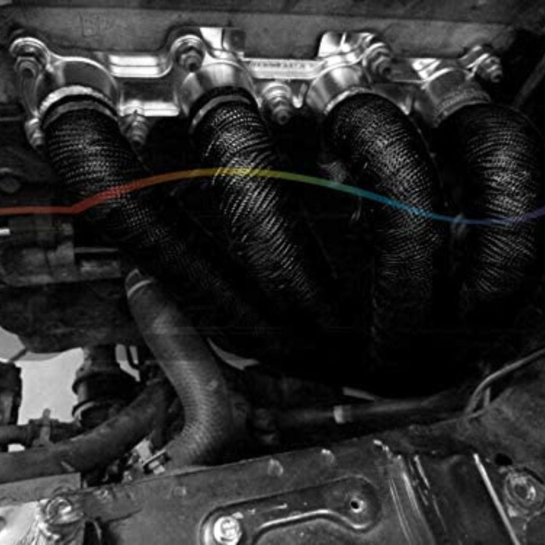 2in X 9M Exhaust Pipe Heat Wrap for Heat Protection Black Full