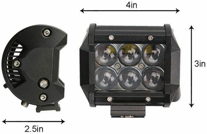 4 inch Work Light 18W For Motorcycle, Car, 4WD Vehicl﻿es Full Throttle Pakistan