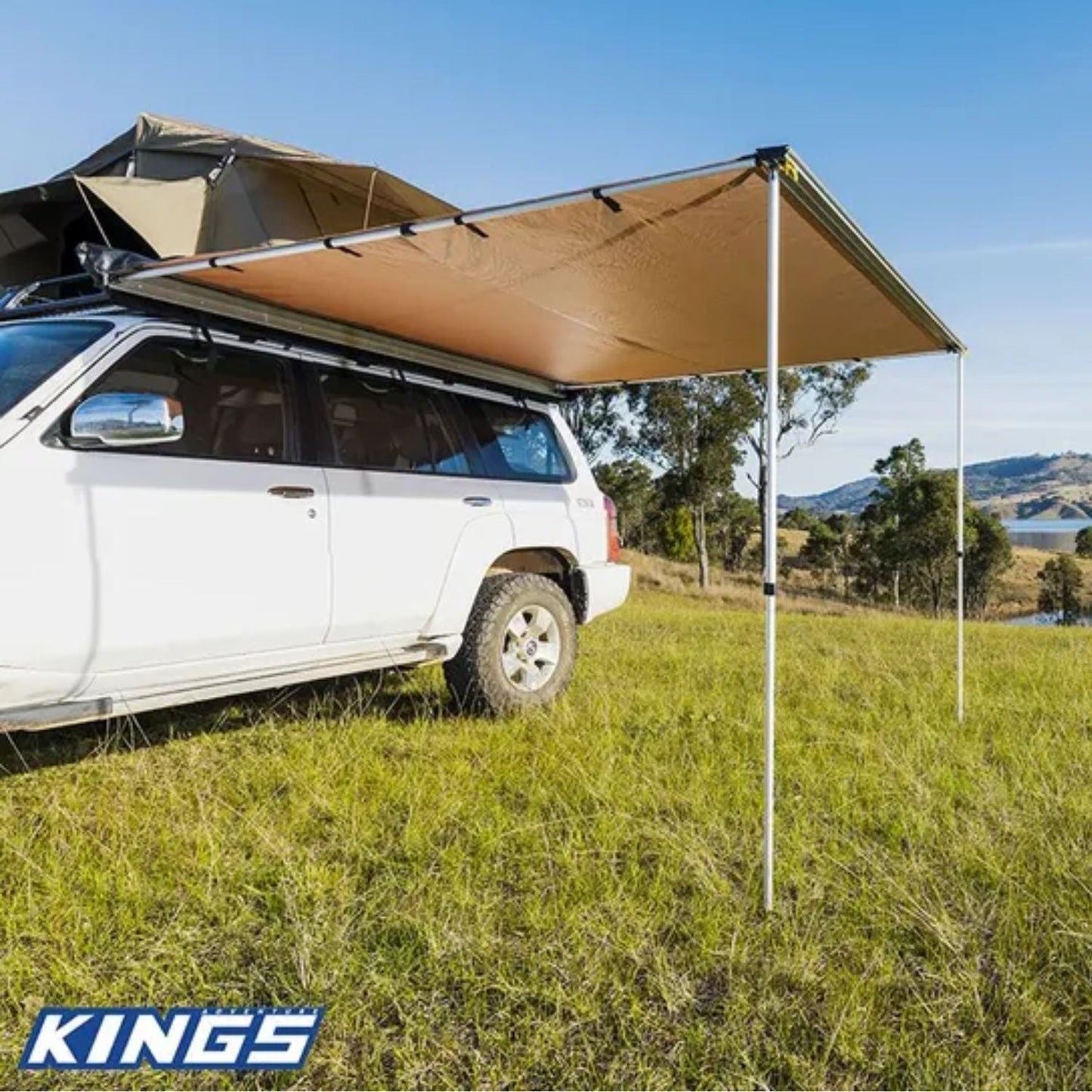 Adventure Kings 2.5x2.5m Side Awning | Suits All Vehicles | Waterproof | UPF50+ Rated Full Throttle Pakistan