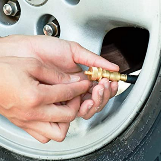 Automatic Tire Deflator, 6-30 PSI Tyre Deflator Kit with Storage Bag for Car, Tires, Truck, Motorcycle, Jeep and ATV (4 Pack) Full Throttle Pakistan