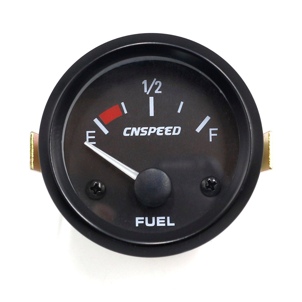 RUPSE 2" 52mm Universal Car SUV Fuel Level Gauge Meter w/Fuel Sensor E-1/2-F Pointer 12V