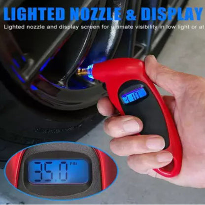 Digital Tyre Air Pressure Gauge / Digital Tire Pressure Gauge / Tyre Air Checker / Motorcycle Motor Car Tyre Pressure Guage Full Throttle Pakistan