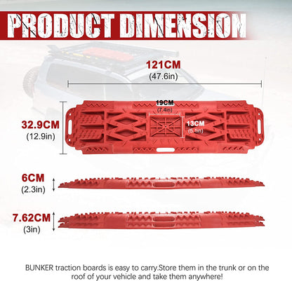 Offroad Recovery Track Boards with Jack Lift Base Red Full Throttle Pakistan