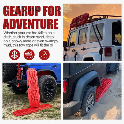 Offroad Recovery Track Boards with Jack Lift Base Red Full Throttle Pakistan