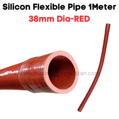 Silicon Flexible Pipe 1Meter 38mm Dia-RED Full Throttle Pakistan