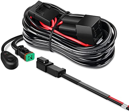 Single Light Wiring Harness with 12V 40A ON/OFF Switch Relay for LED Bar, Work Lights, Off Road Fog Driving Lights Full Throttle Pakistan
